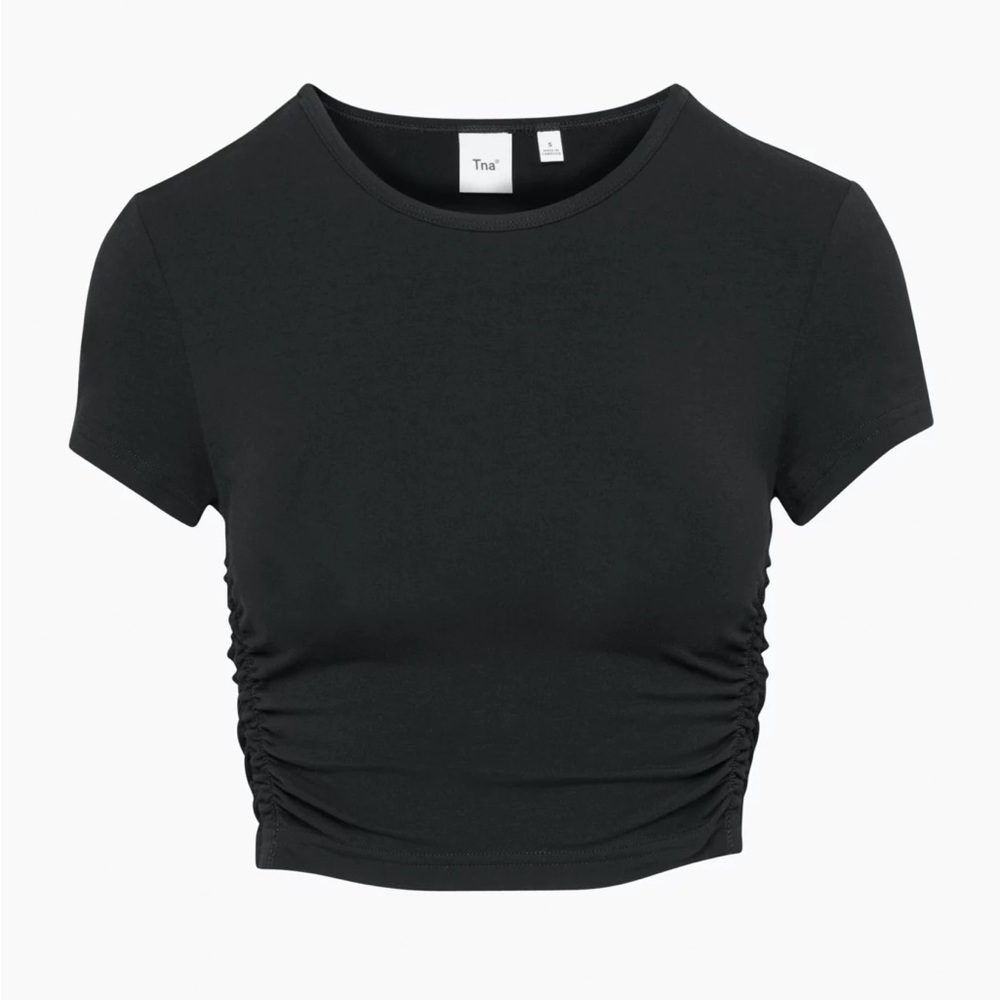 TNA Black Chill Malibu Cropped T-shirt Size Small